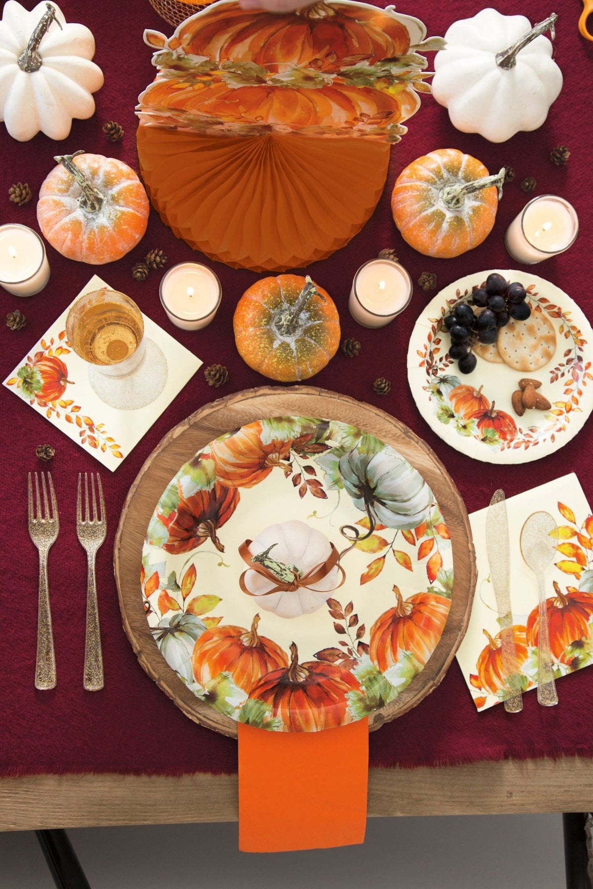 Fall Pumpkin Party Plates - Stesha Party