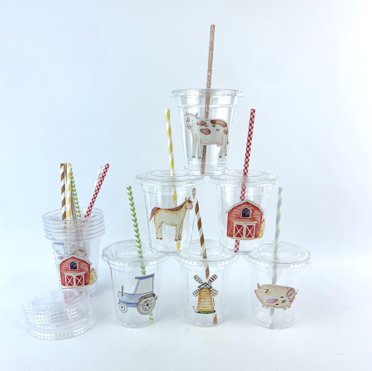Farm Birthday Party Drink Cups 12ct - Stesha Party