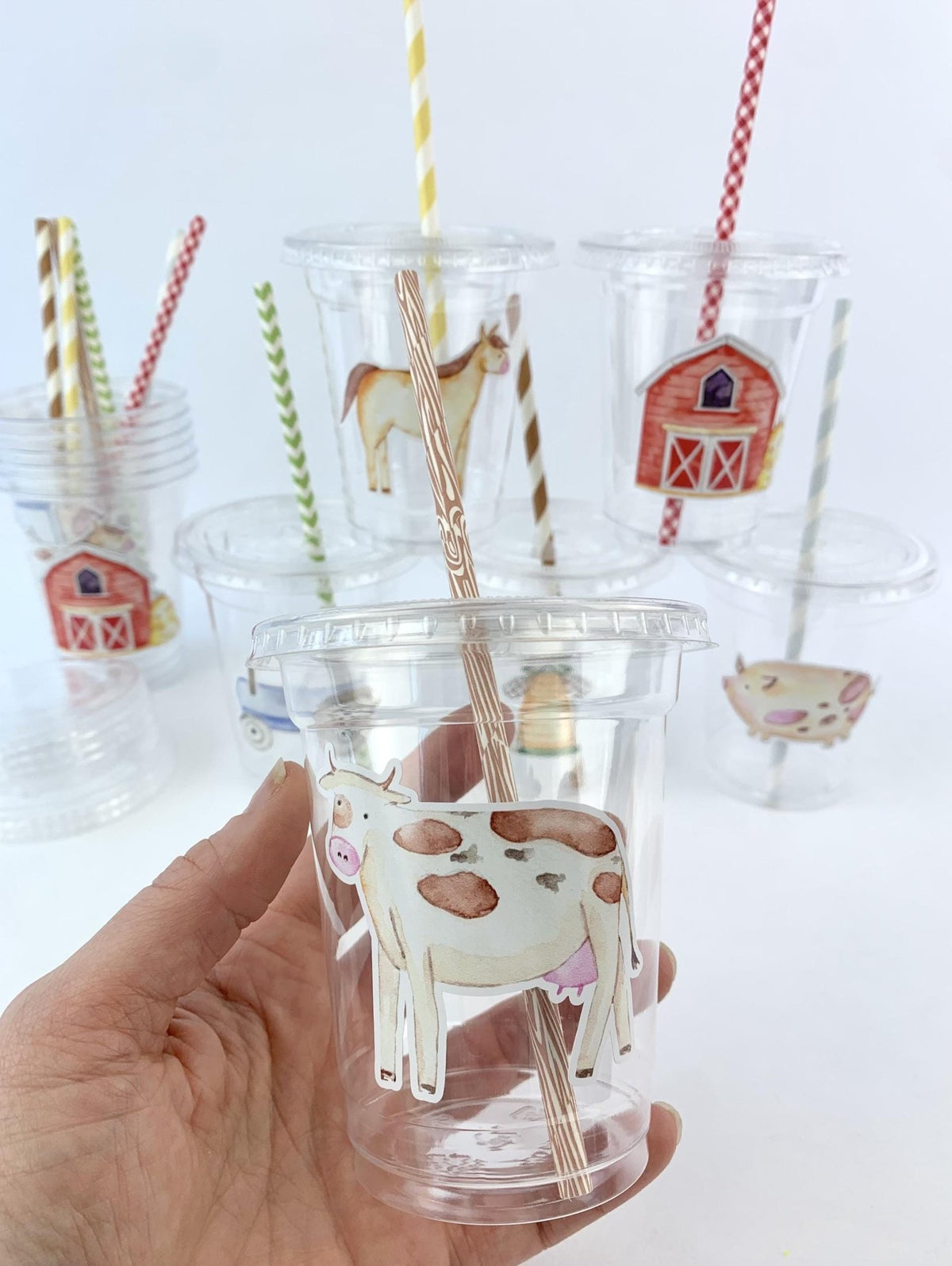 Farm Birthday Party Drink Cups 12ct - Stesha Party