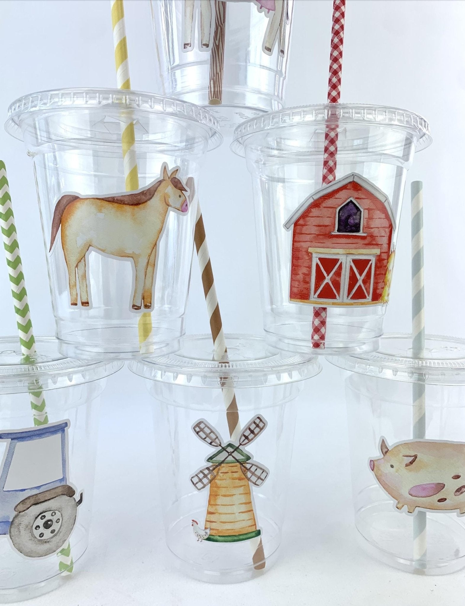 Farm Birthday Party Drink Cups 12ct - Stesha Party