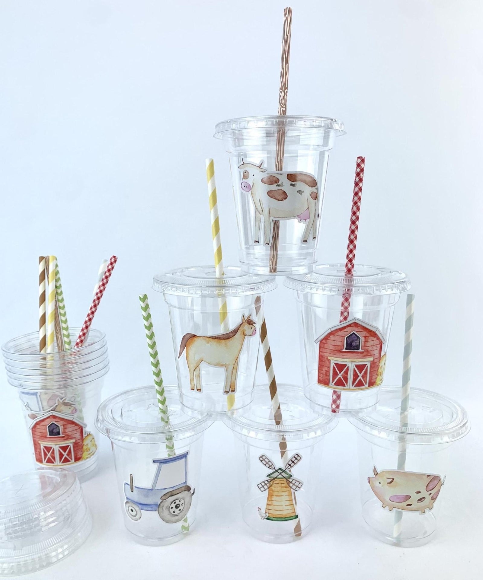Farm Birthday Party Drink Cups 12ct - Stesha Party