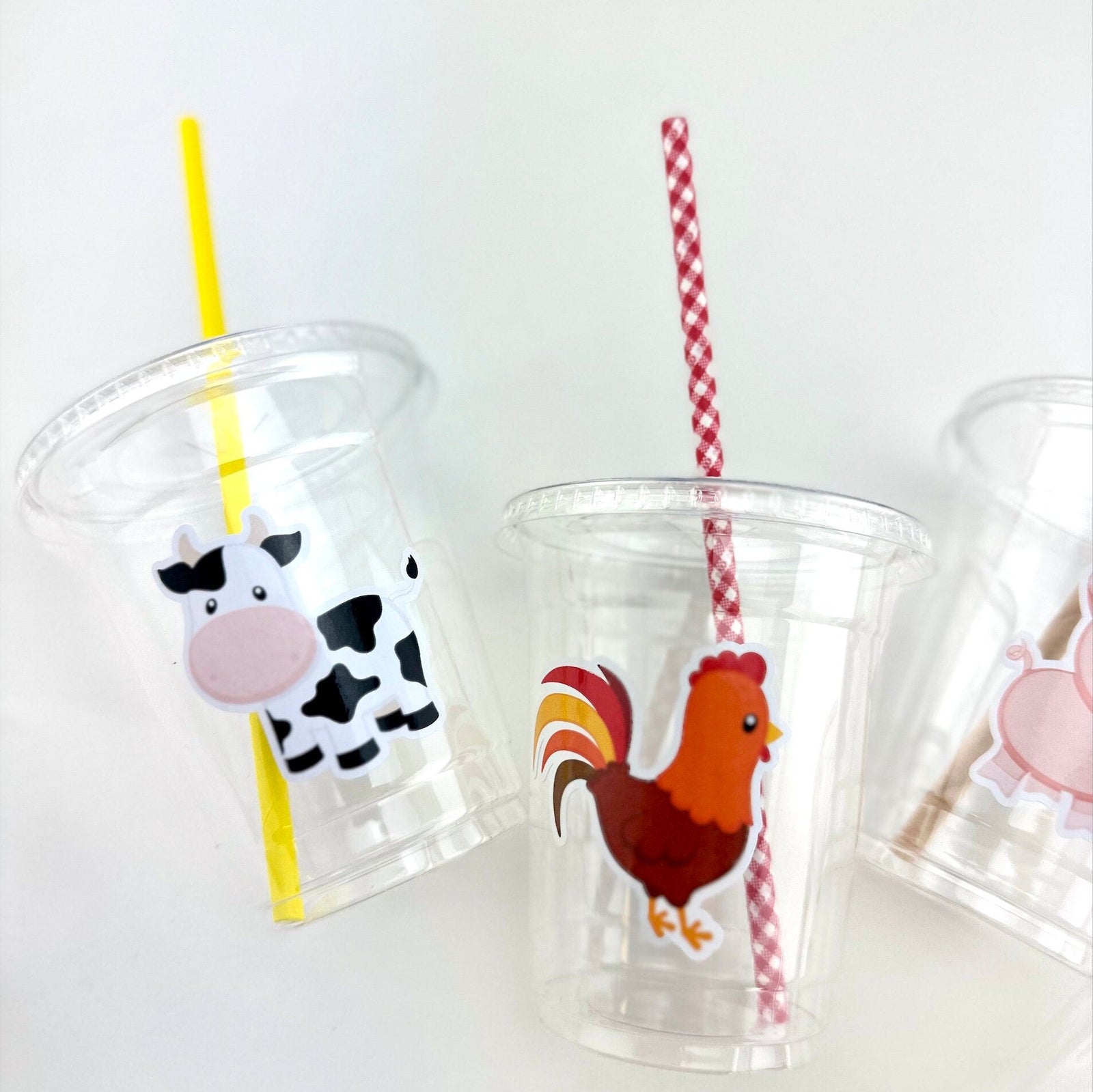 Farm Party Plastic Cups - Stesha Party