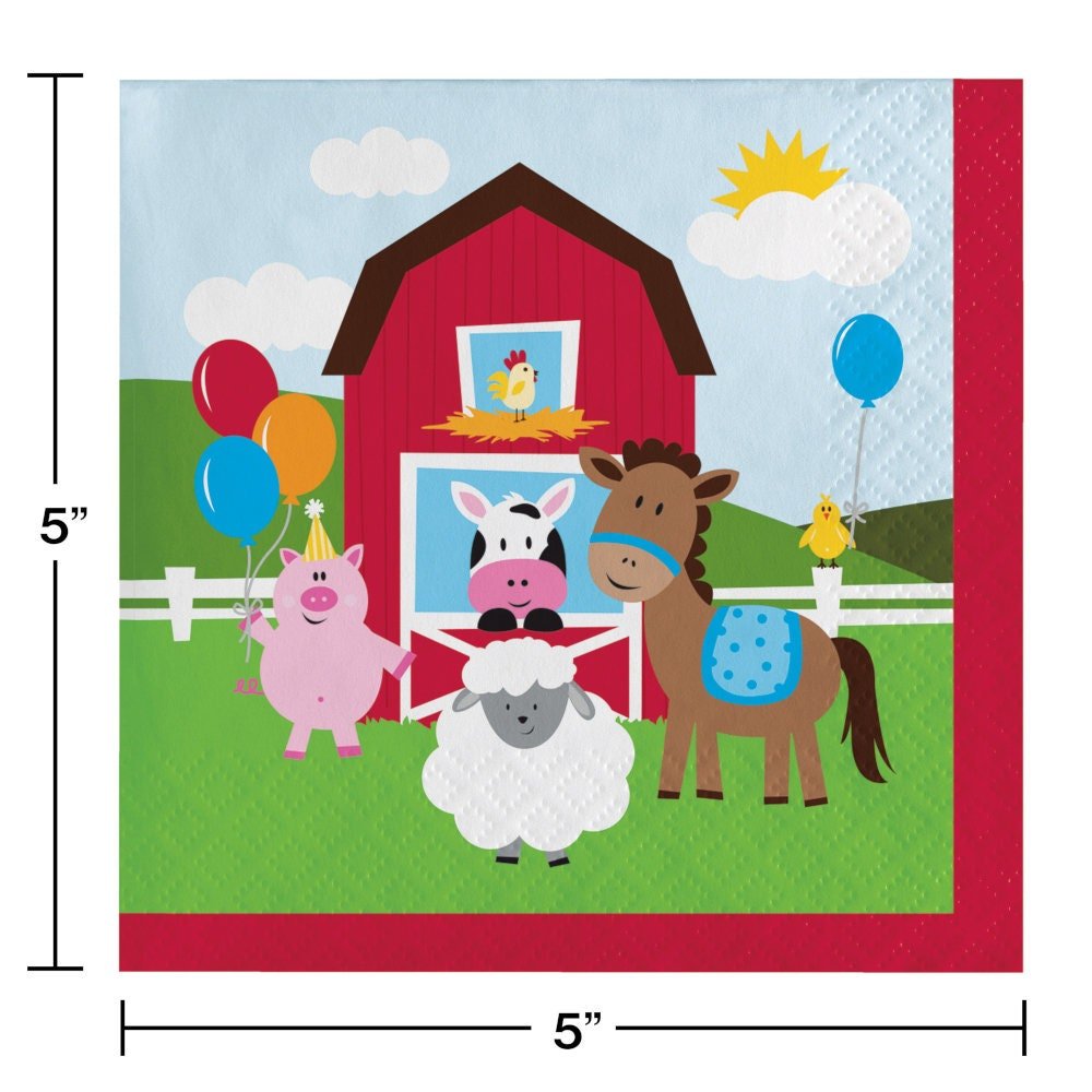 Farm Party Plates & Napkins - Stesha Party
