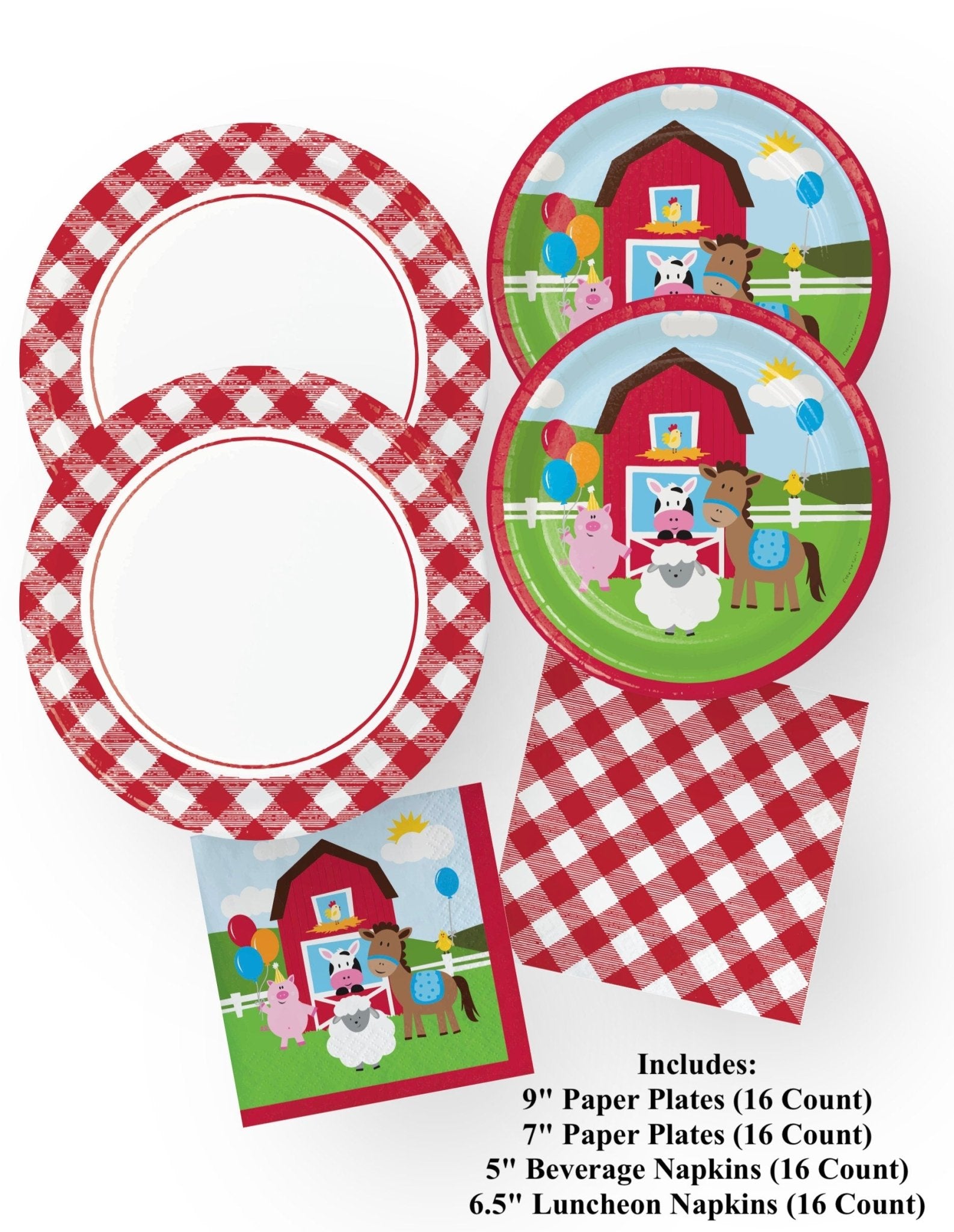 Farm Party Plates & Napkins - Stesha Party