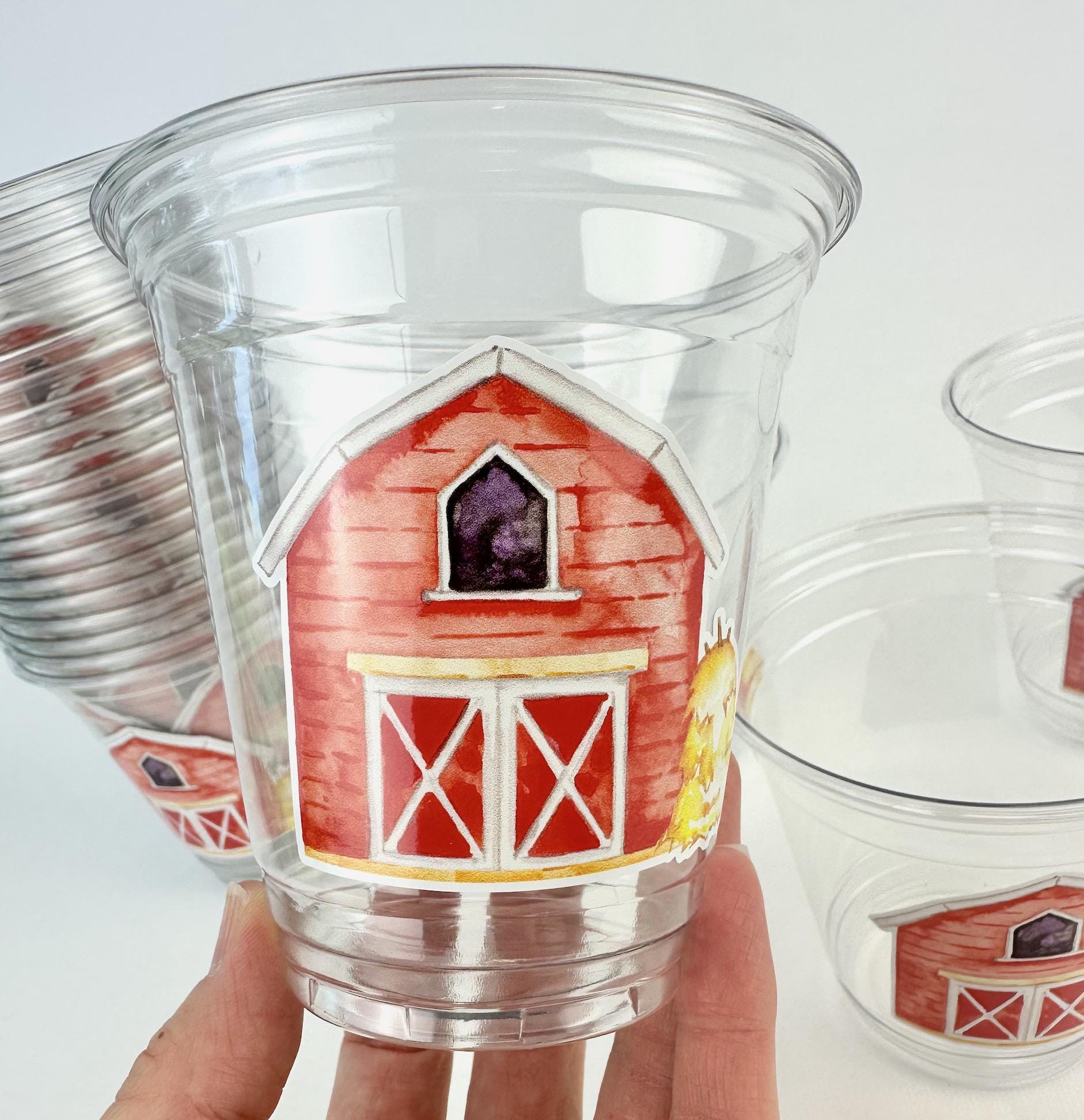 Farm Theme Party Cups 24ct 12oz - Stesha Party