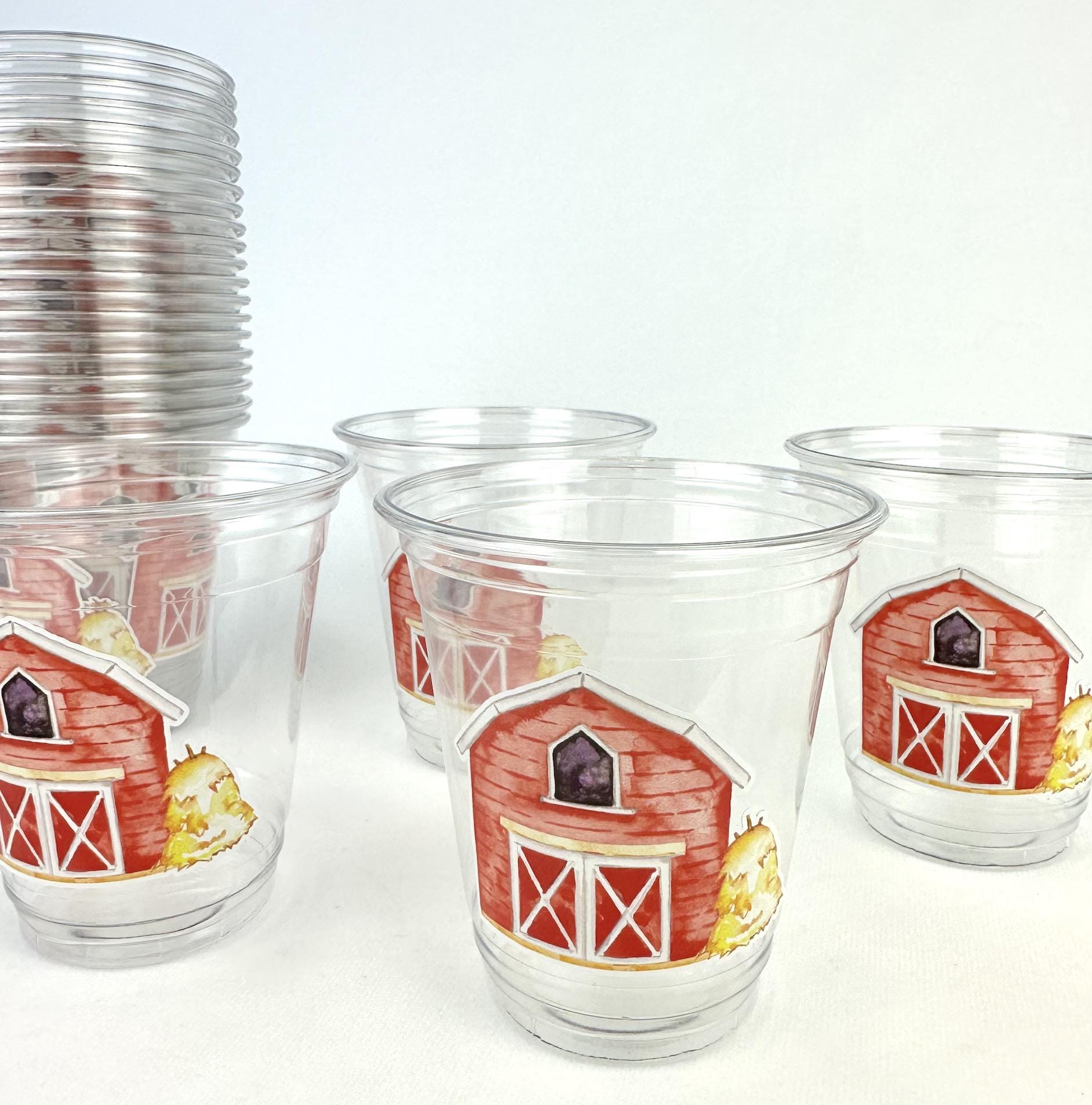 Farm Theme Party Cups 24ct 12oz - Stesha Party