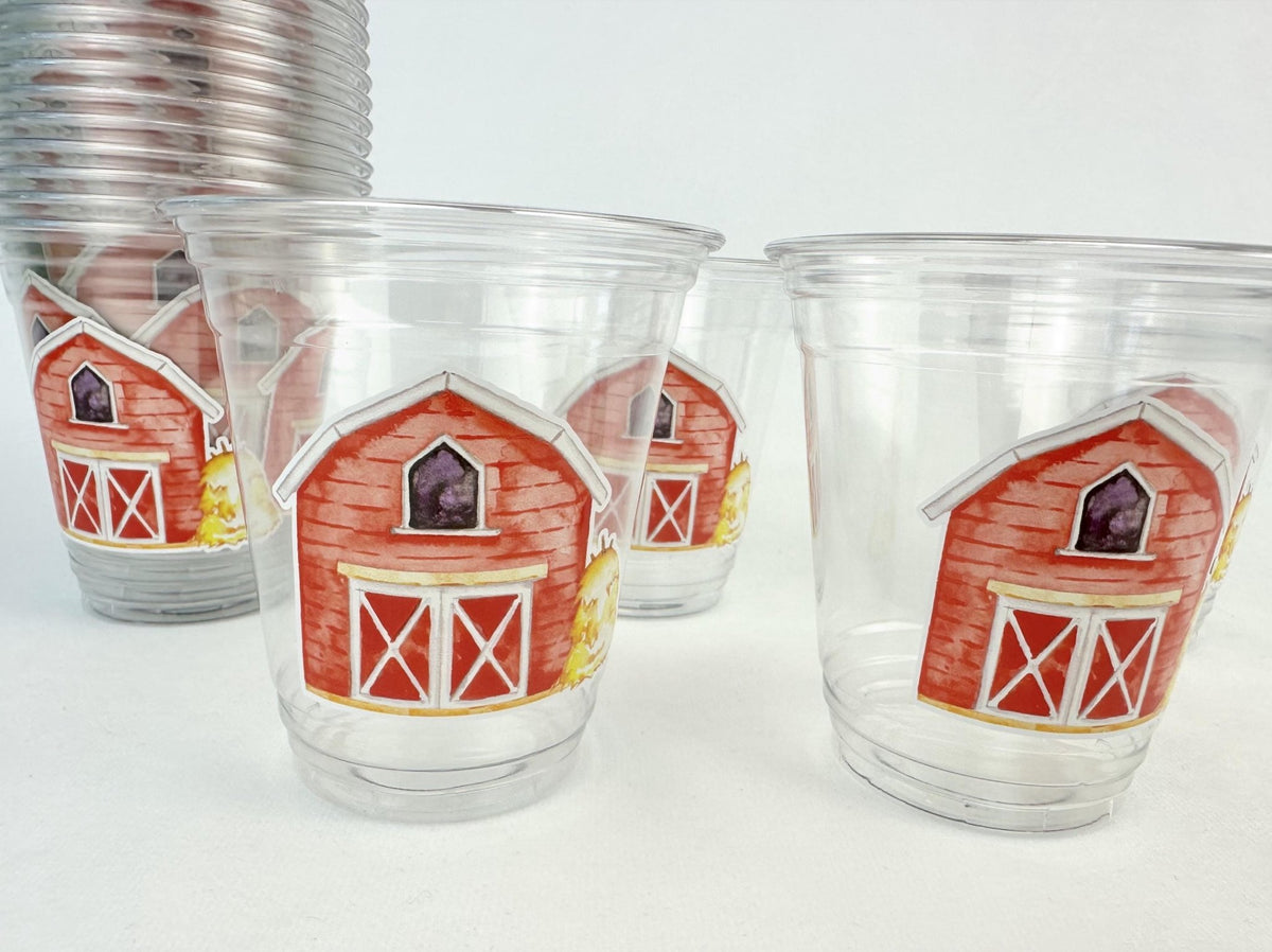 Farm Theme Party Cups 24ct 12oz - Stesha Party