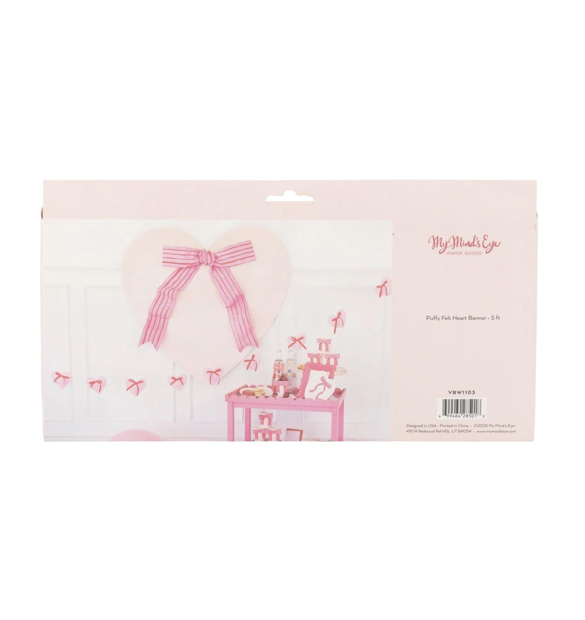 Felt Heart Banner - Stesha Party