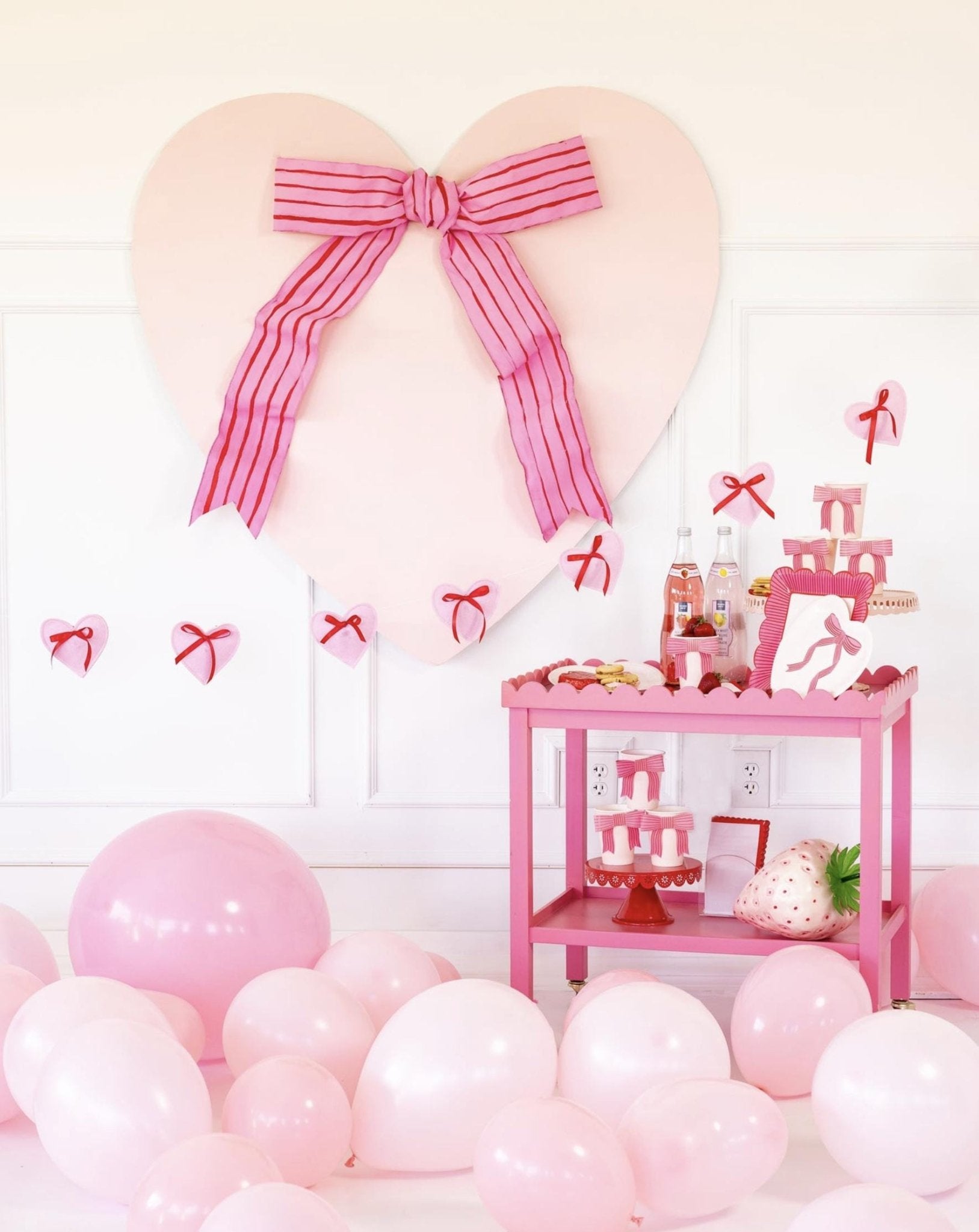 Felt Heart Banner - Stesha Party