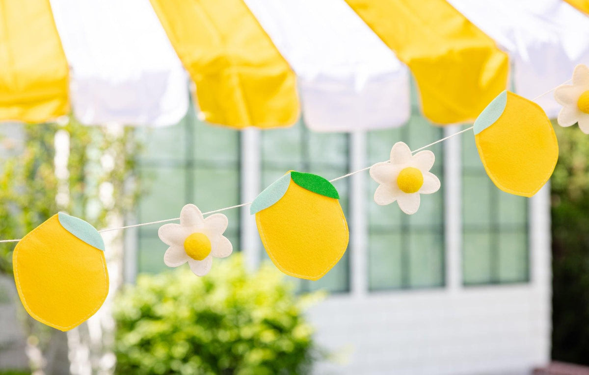 Felt Lemon & Daisy Banner - Stesha Party