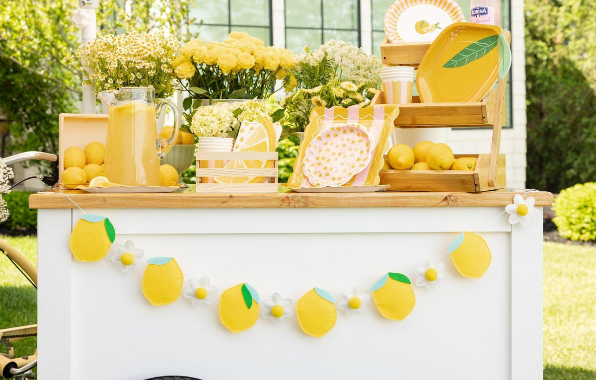 Felt Lemon & Daisy Banner - Stesha Party