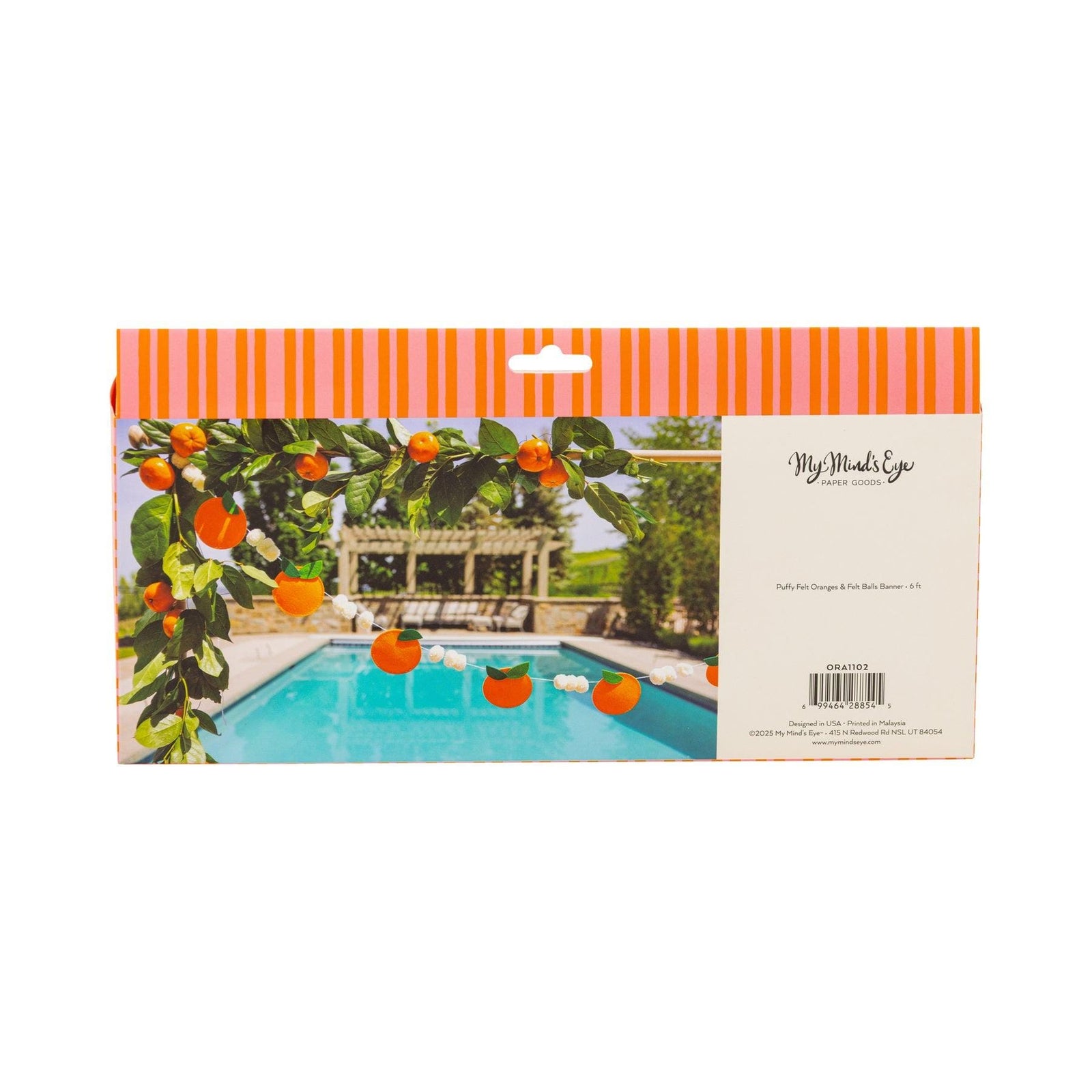 Felt Orange Banner - Stesha Party