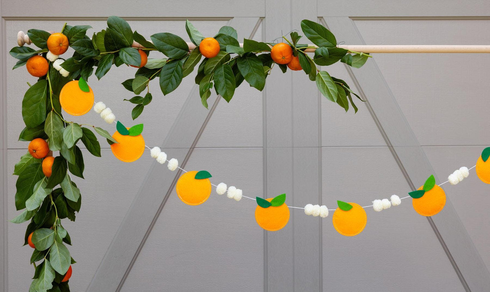 Felt Orange Banner - Stesha Party