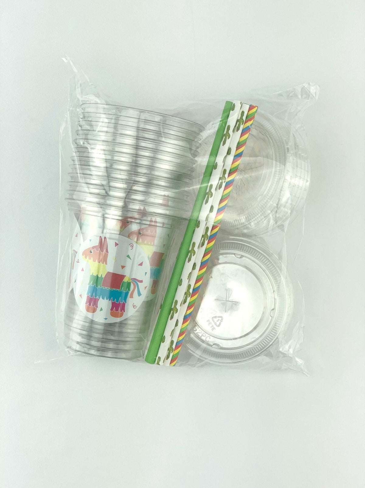 Fiesta Piñata Cinco de Mayo Plastic Cups 12ct - Stesha Party