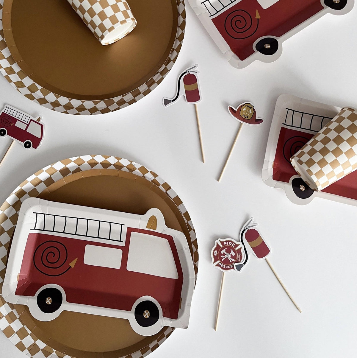 Firefighter Cake Toppers 8ct - Stesha Party