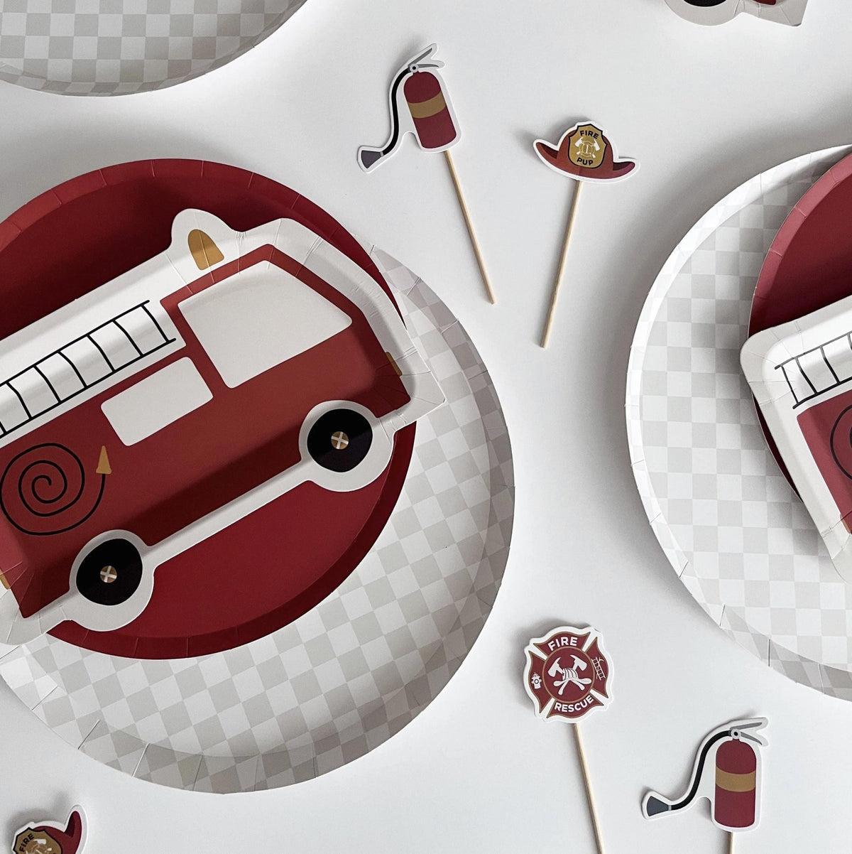 Firefighter Cake Toppers 8ct - Stesha Party