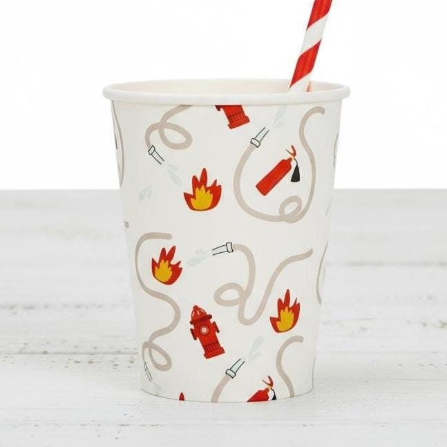 Firefighter Cups 8ct - Stesha Party