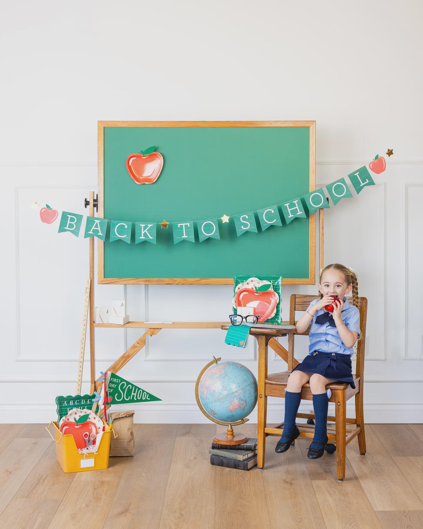 First Day of School Felt Pennant Flag - Stesha Party