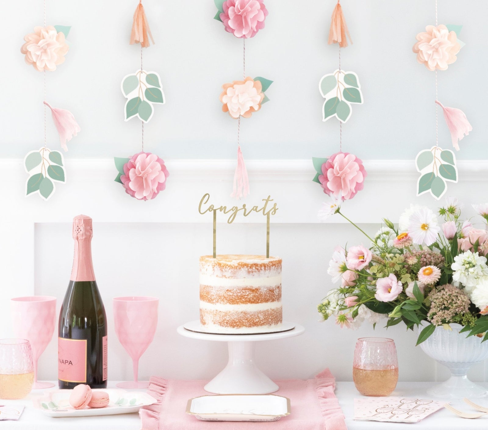 Floral Backdrop Decoration - Stesha Party