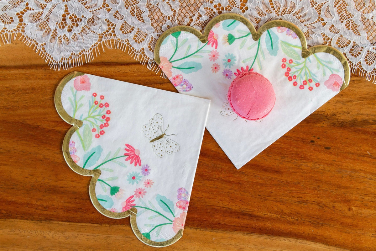Floral Butterfly Napkins - Stesha Party