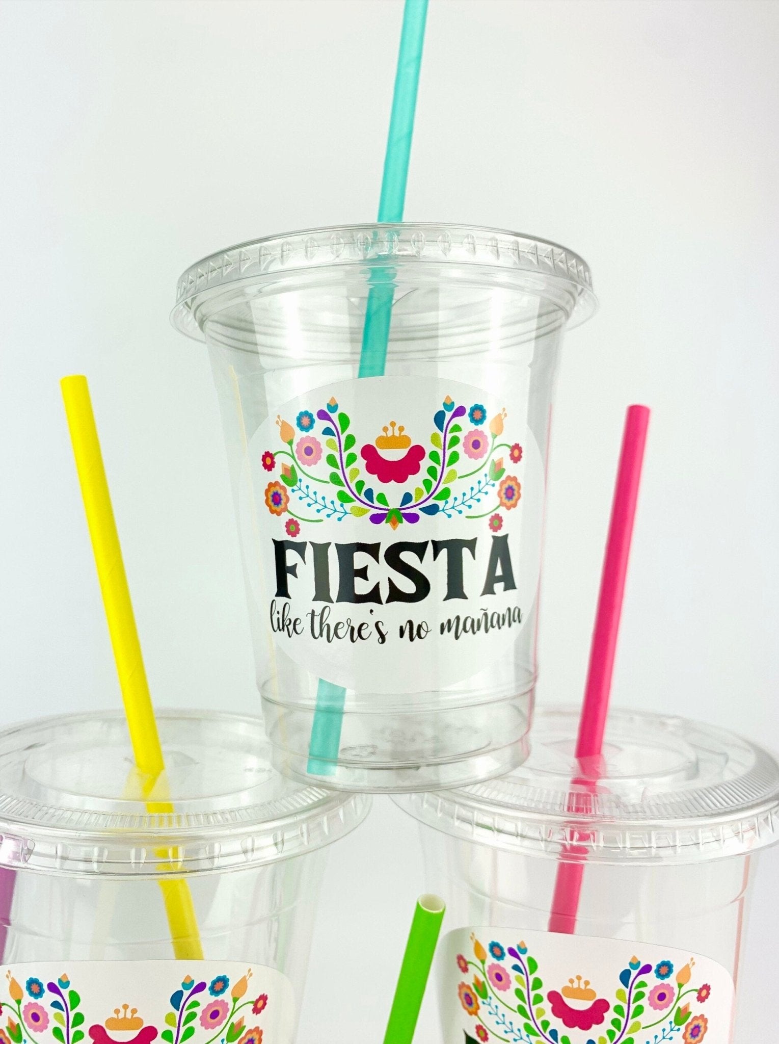 Floral Fiesta Plastic Cups 12ct - Stesha Party