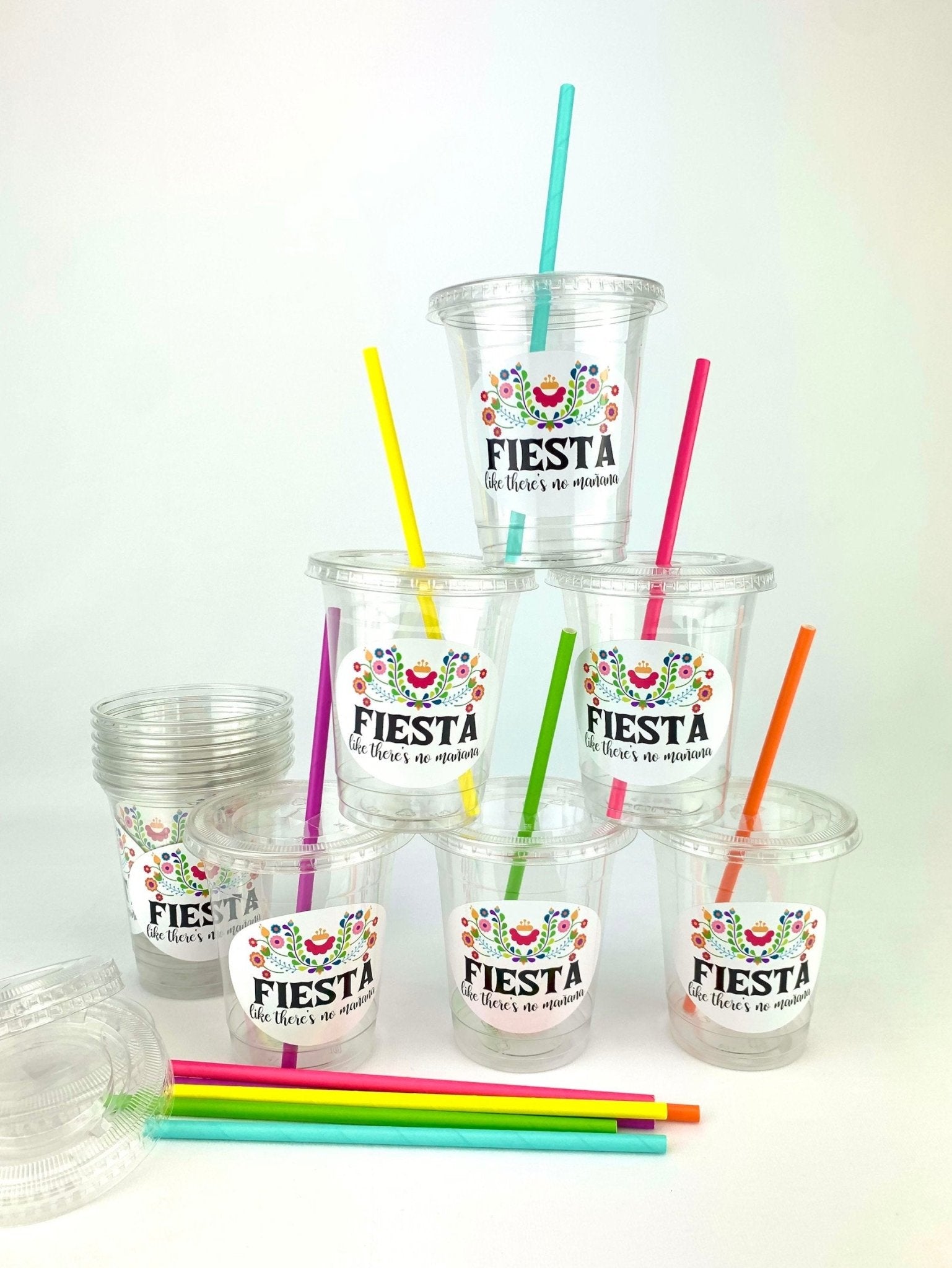 Floral Fiesta Plastic Cups 12ct - Stesha Party