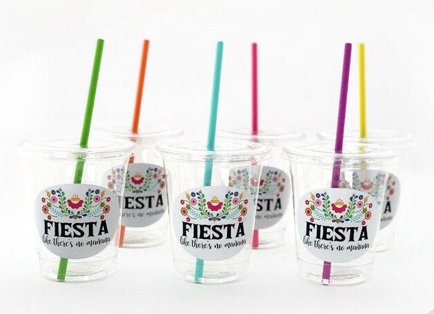 Floral Fiesta Plastic Cups 12ct - Stesha Party