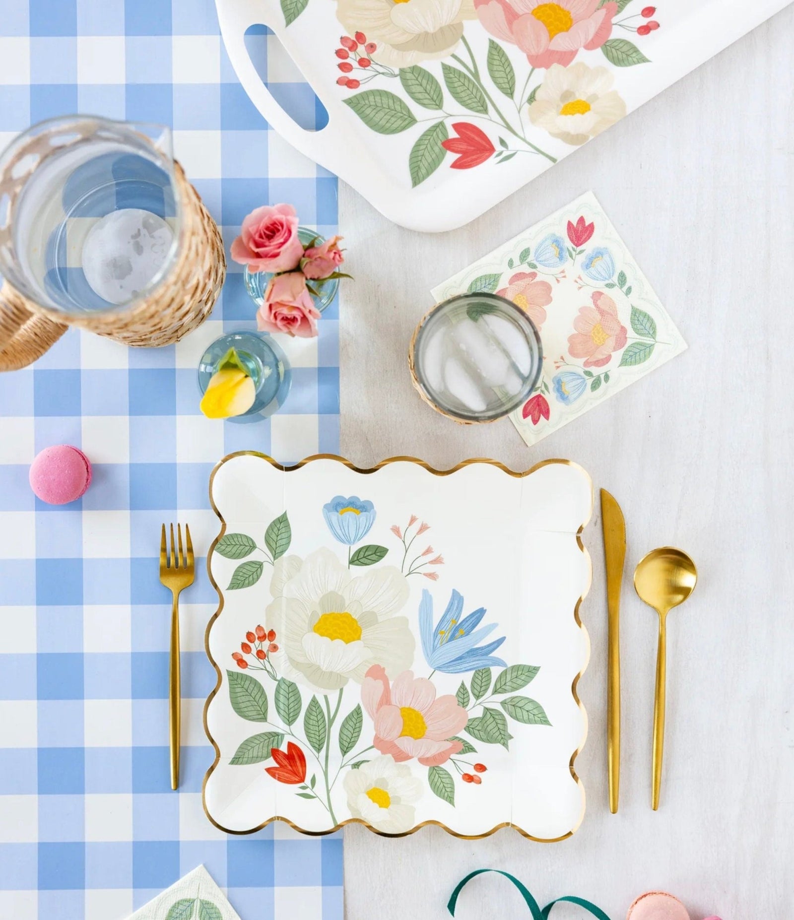 Floral Garden Birthday Napkins - Stesha Party