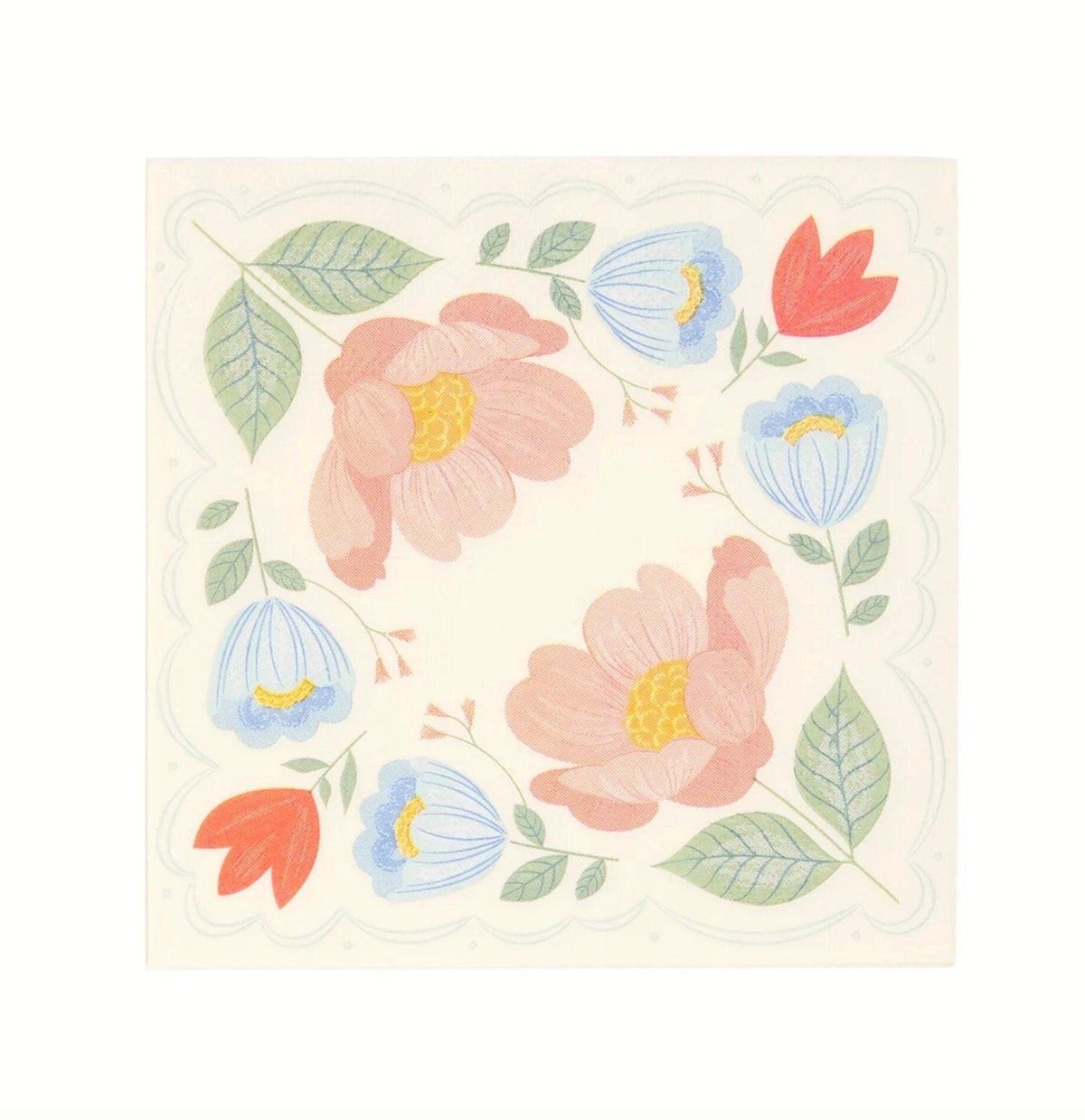 Floral Garden Birthday Napkins - Stesha Party