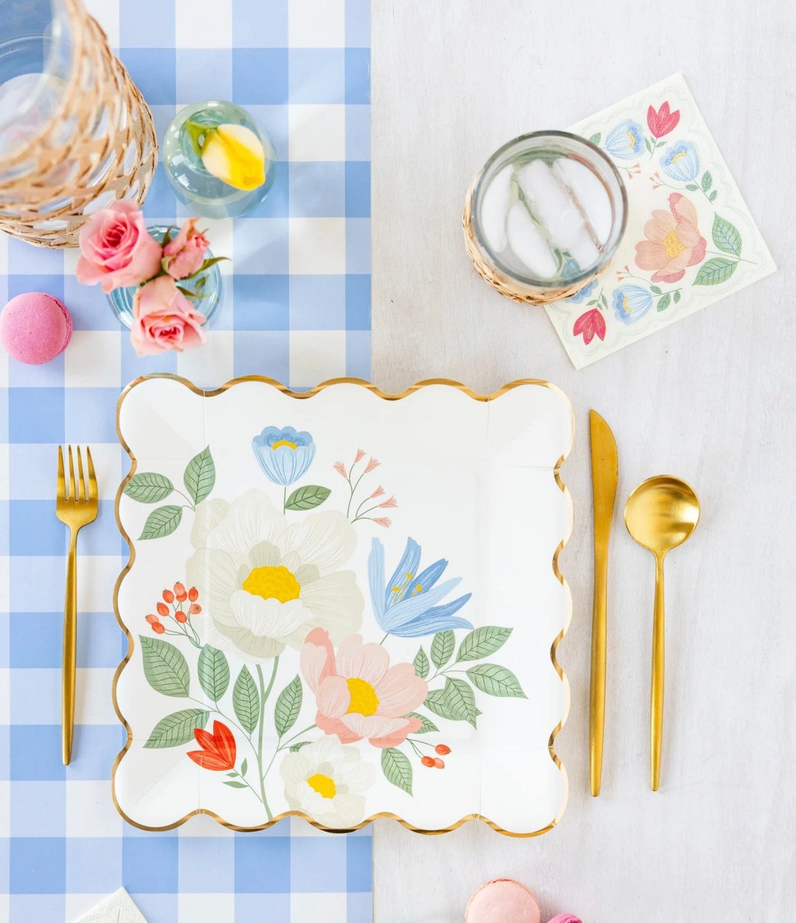 Floral Garden Birthday Napkins - Stesha Party