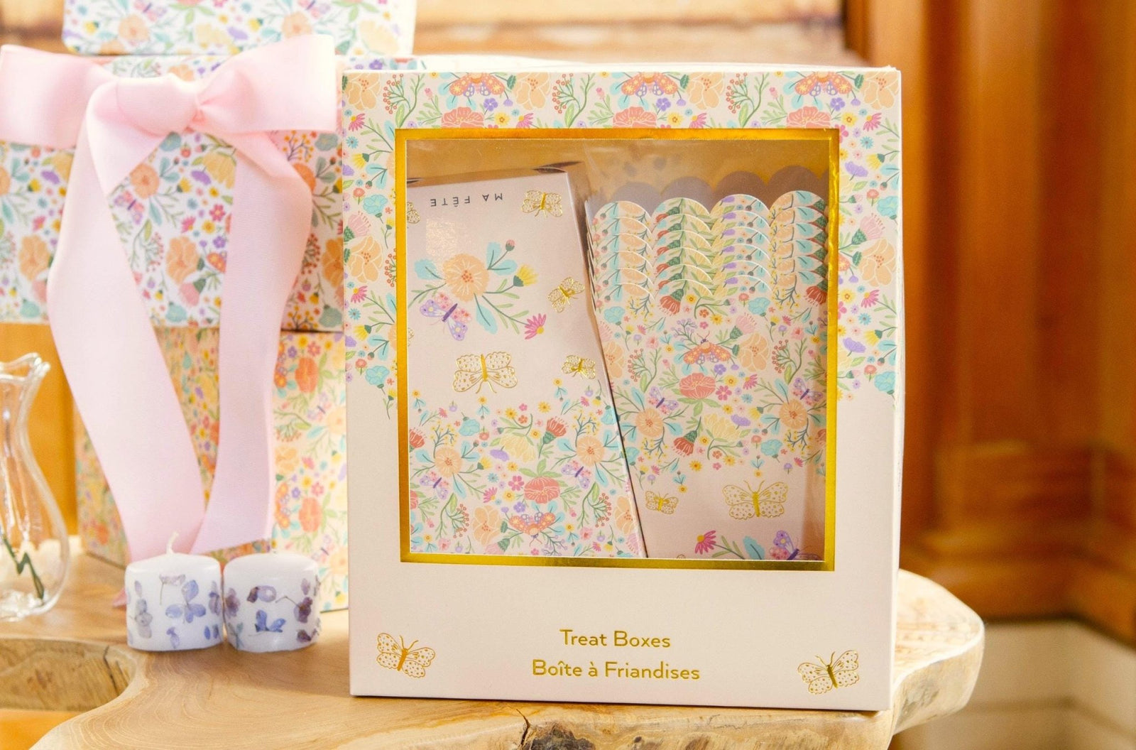 Floral Garden Treat Boxes 12ct - Stesha Party