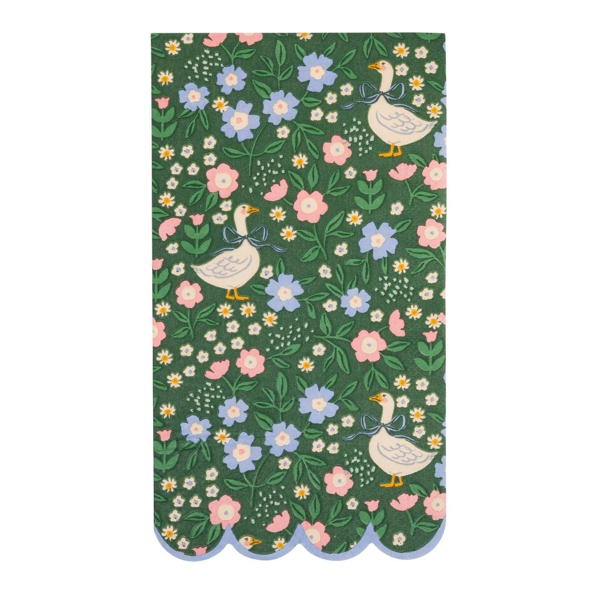Floral Goose Dinner Napkins 24ct - Stesha Party