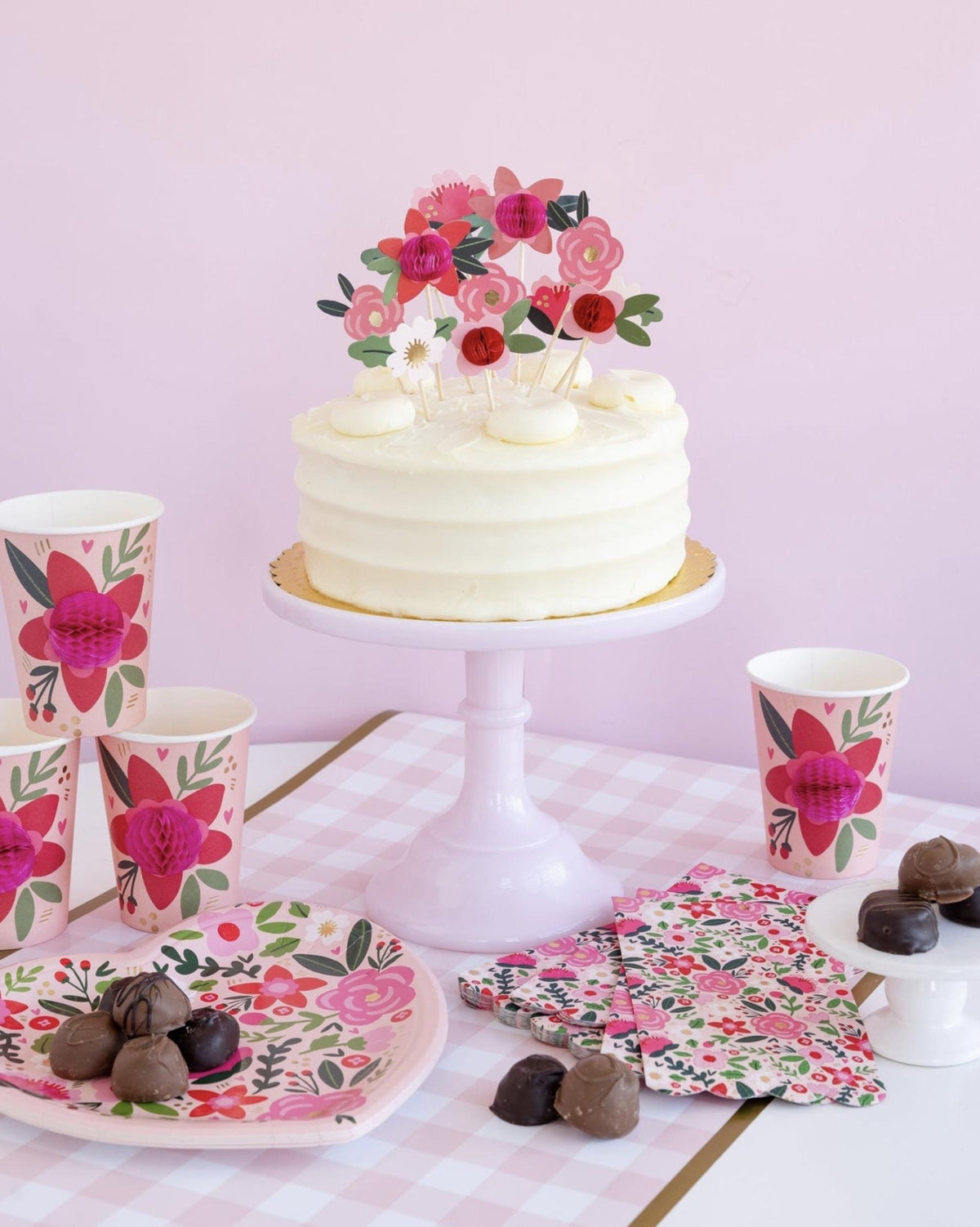 Floral Party Picks 12ct - Stesha Party