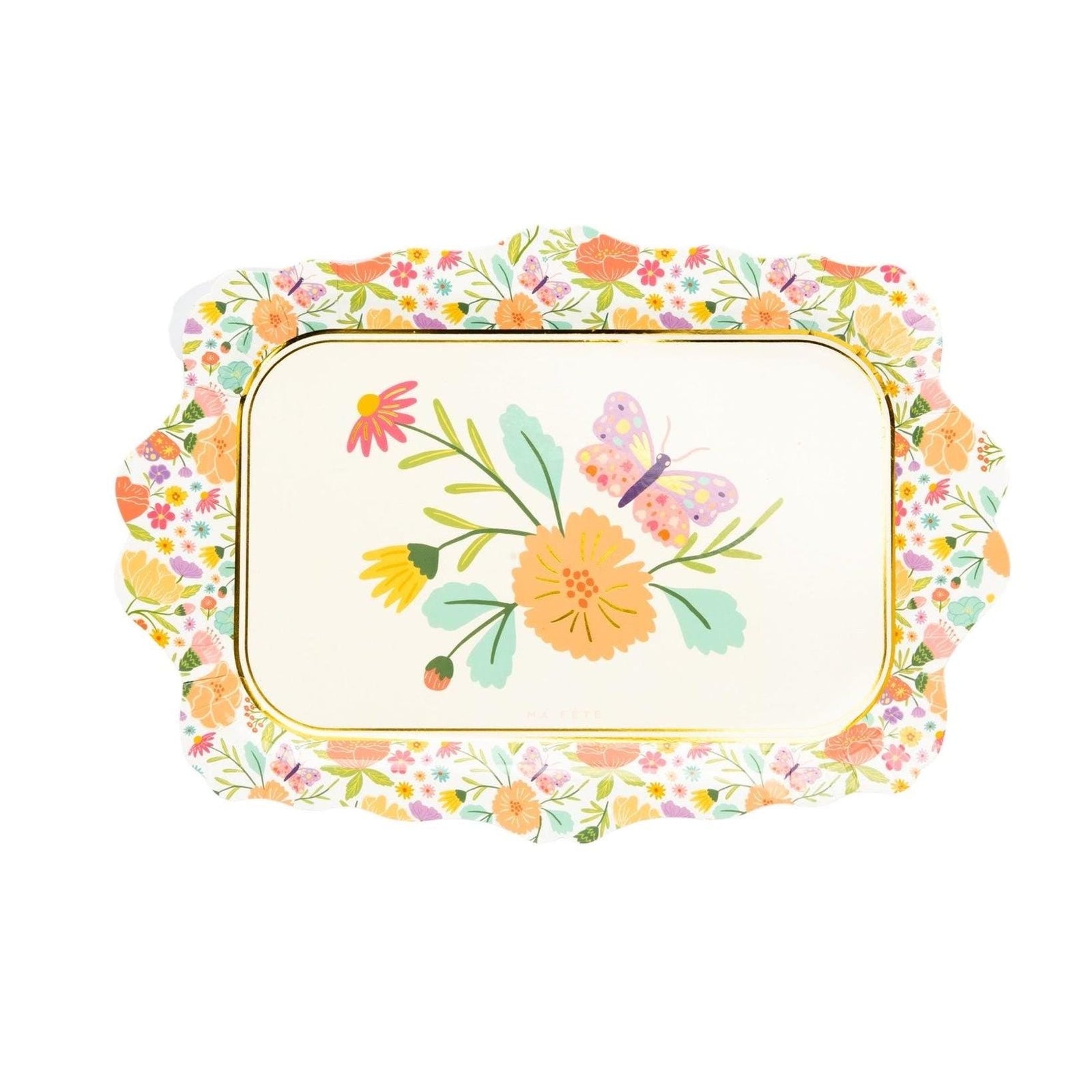Floral Party Platters 4ct - Stesha Party