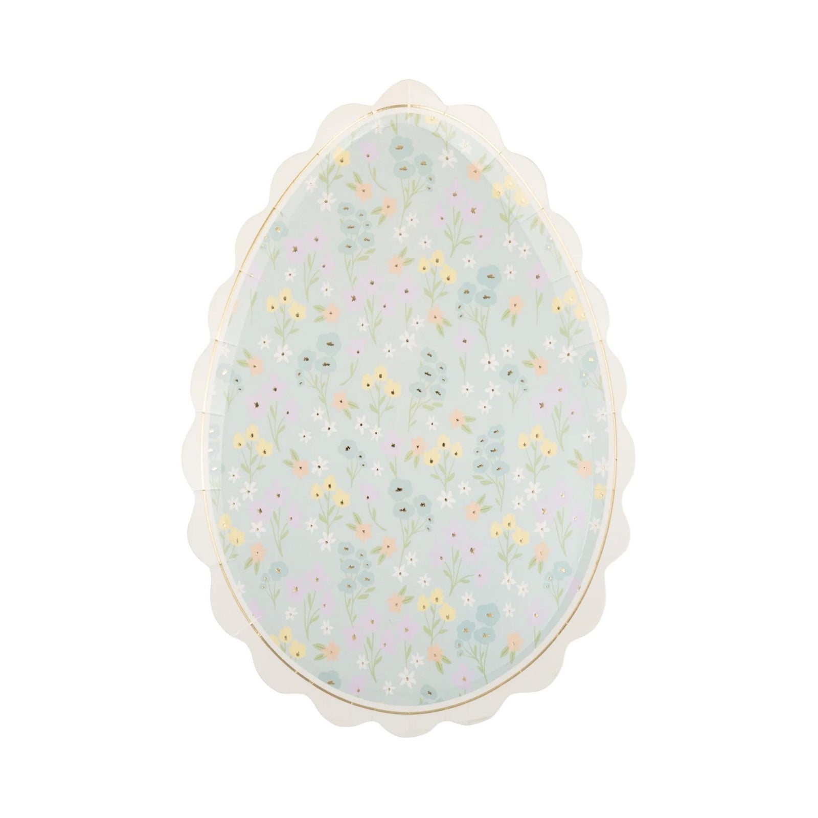 Floral Spring Easter Egg Paper Plates 8ct - Stesha Party