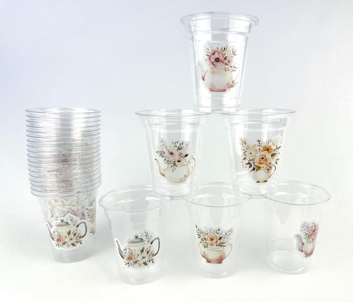 Floral Teapot Party Cups 24ct - Stesha Party