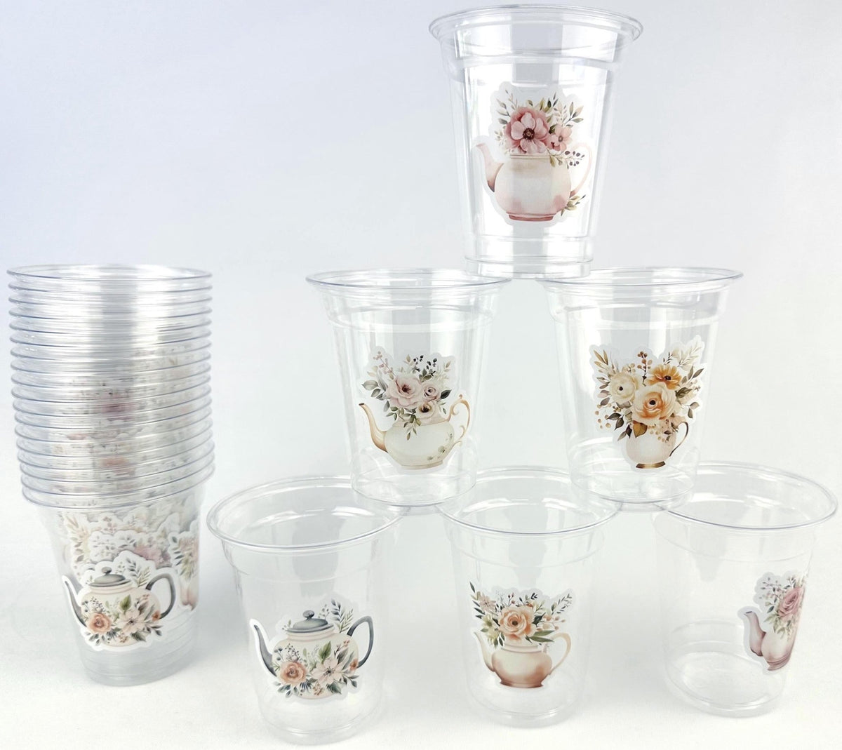 Floral Teapot Party Cups 24ct - Stesha Party