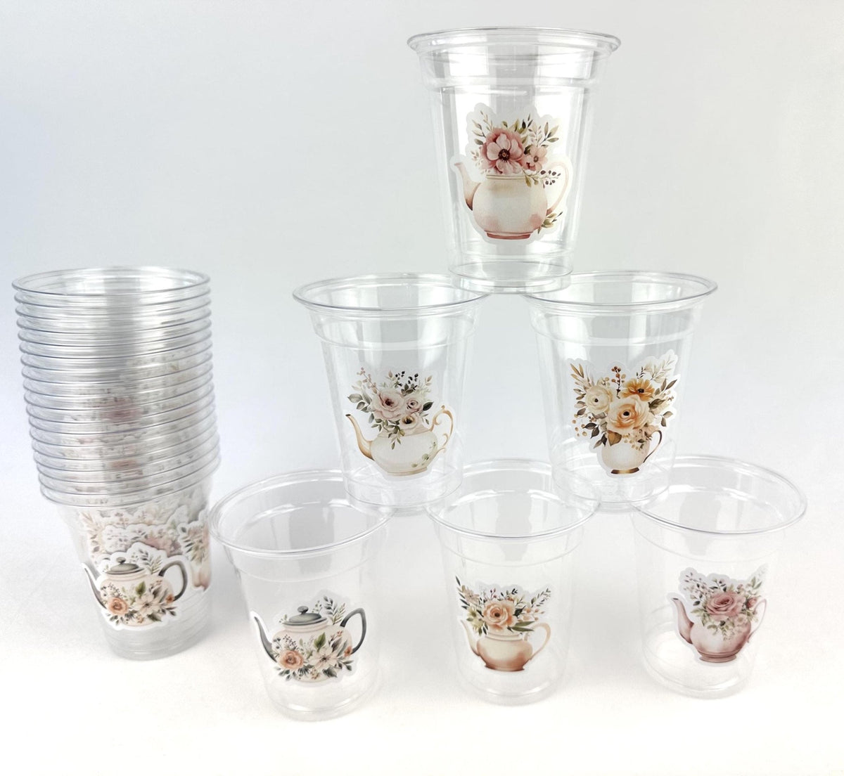 Floral Teapot Party Cups 24ct - Stesha Party