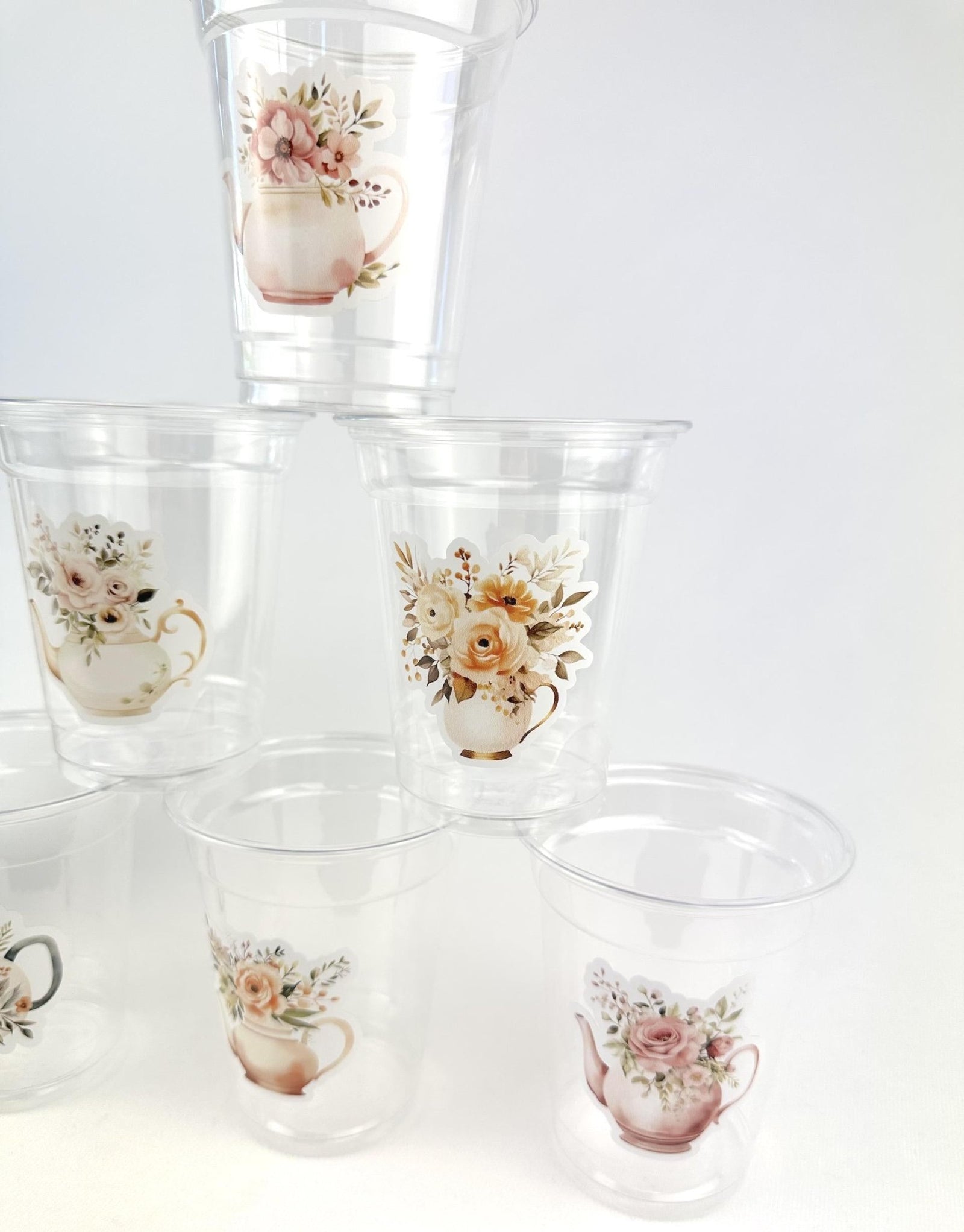 Floral Teapot Party Cups 24ct - Stesha Party
