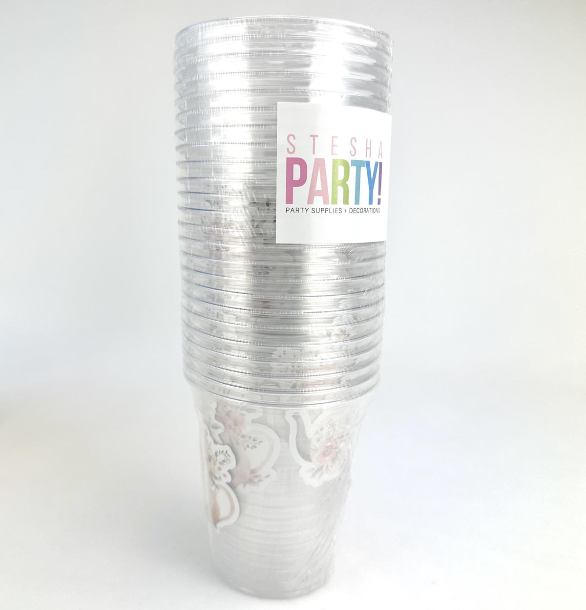 Floral Teapot Party Cups 24ct - Stesha Party