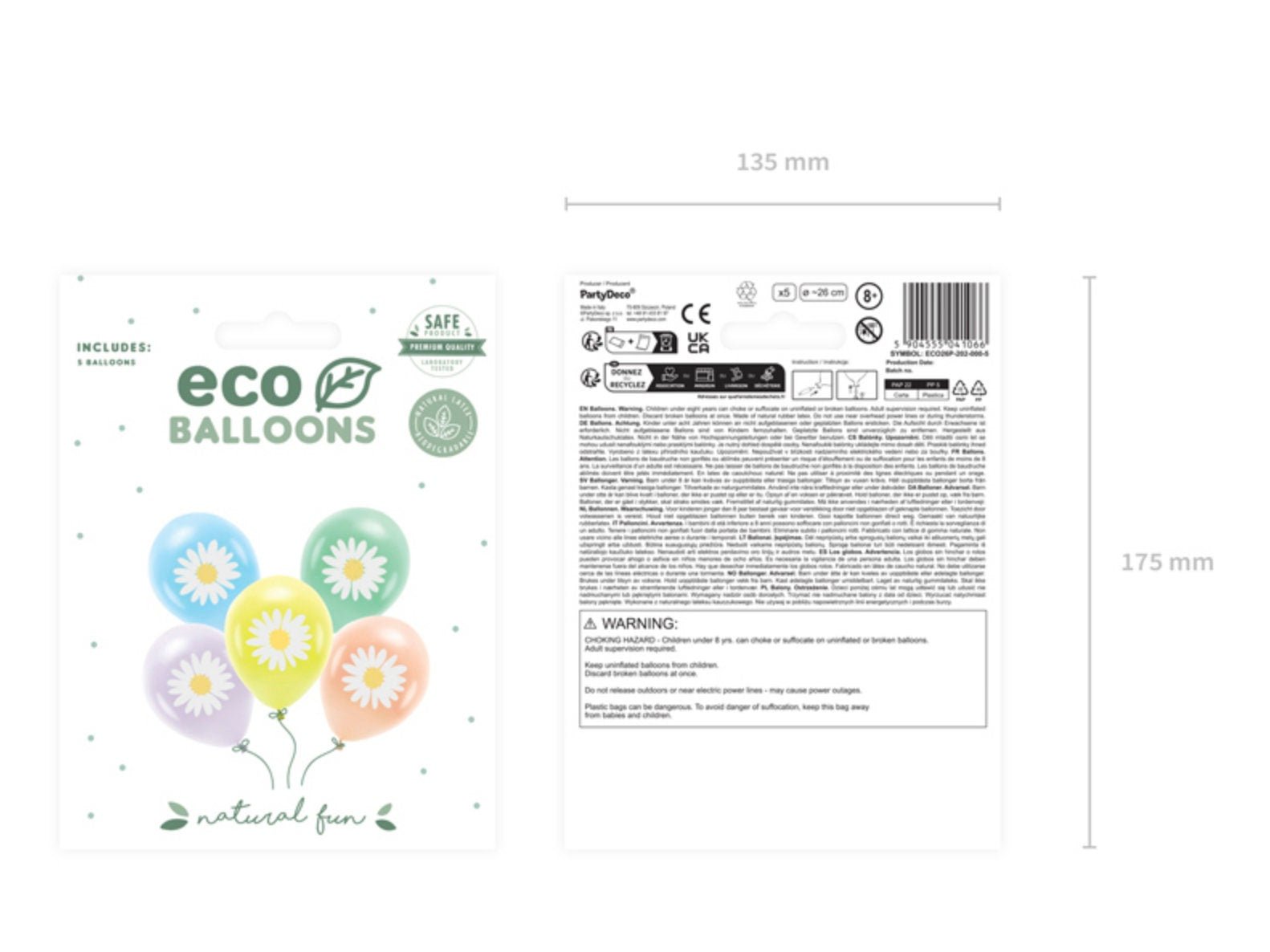 Flower Power Party Balloons 5ct - Stesha Party