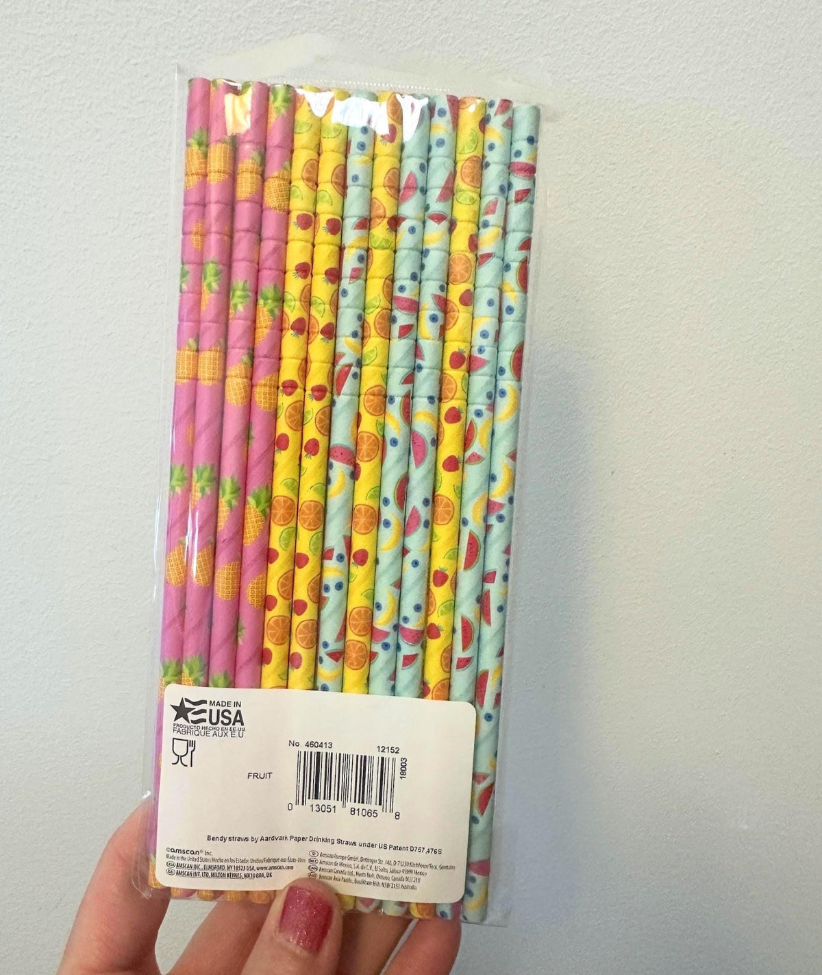 Fruit Party Paper Straws 24ct - Stesha Party