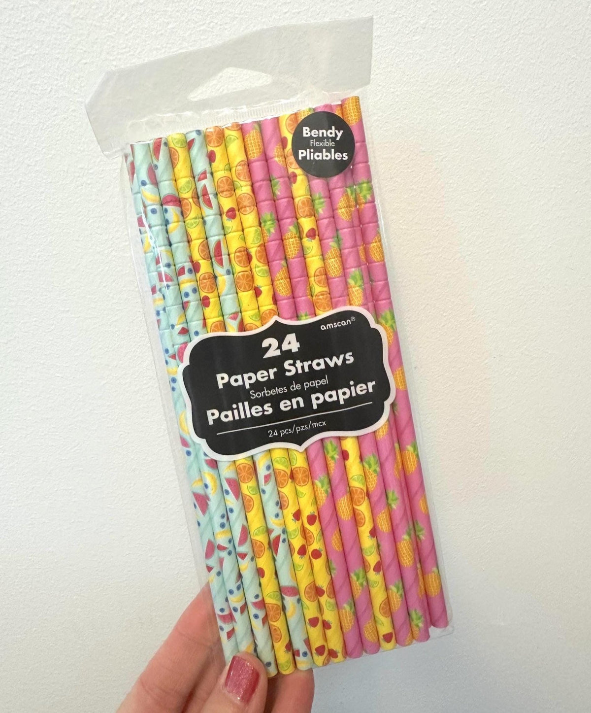 Fruit Party Paper Straws 24ct - Stesha Party