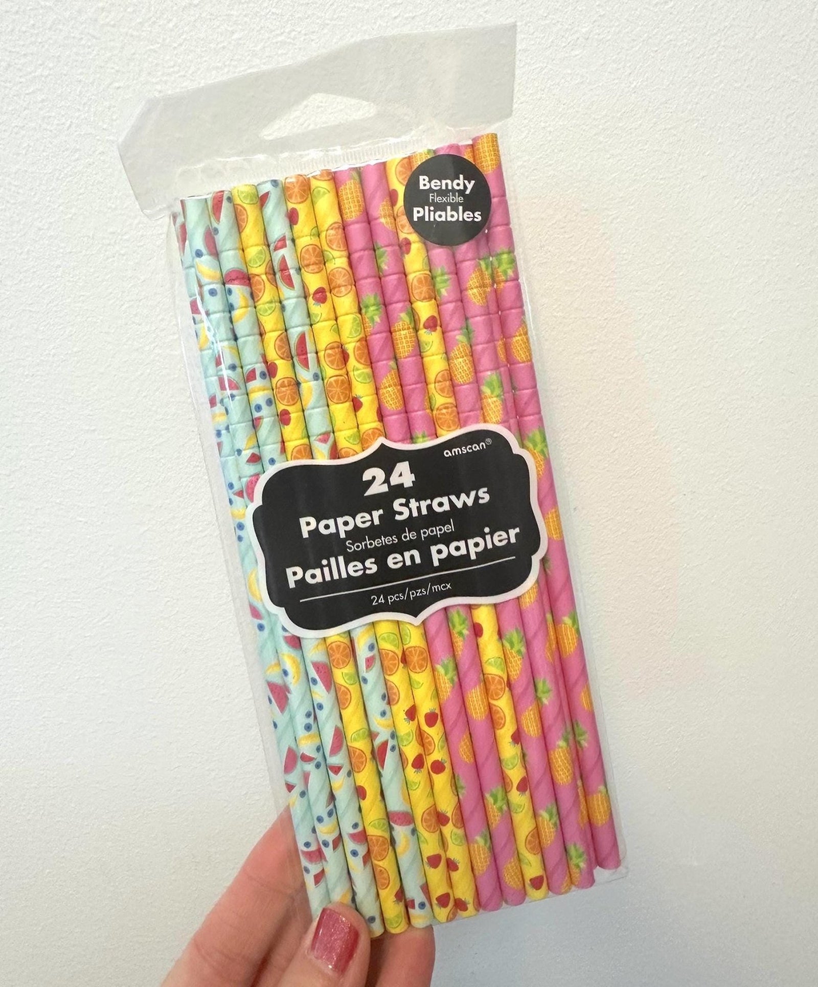 Fruit Party Paper Straws 24ct - Stesha Party