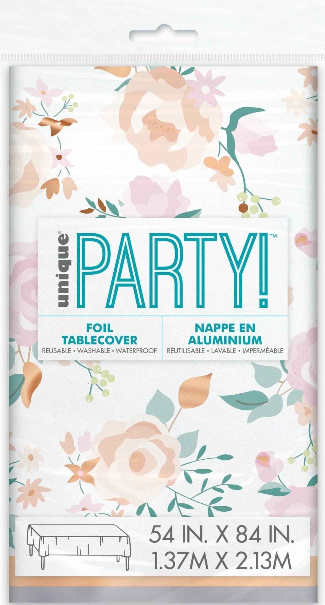 Garden Floral Foil Tablecloth - Stesha Party