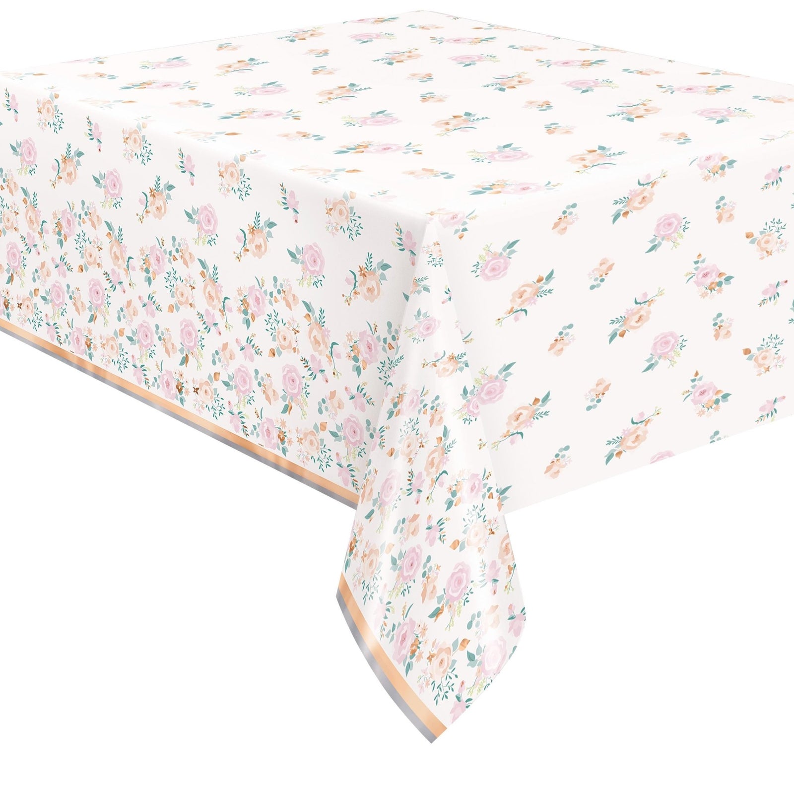 Garden Floral Foil Tablecloth - Stesha Party