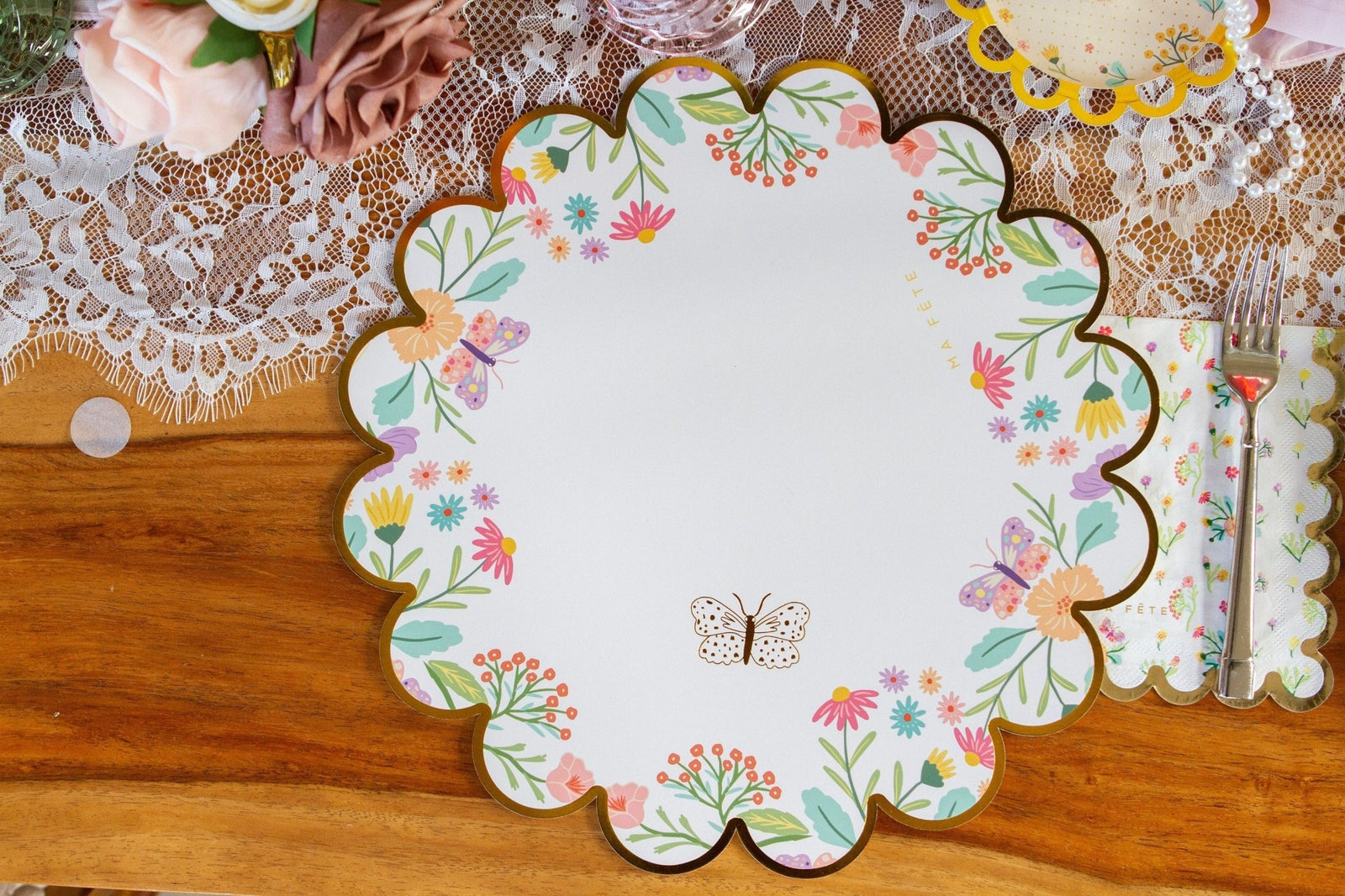 Garden Party Floral Placemats 8ct - Stesha Party