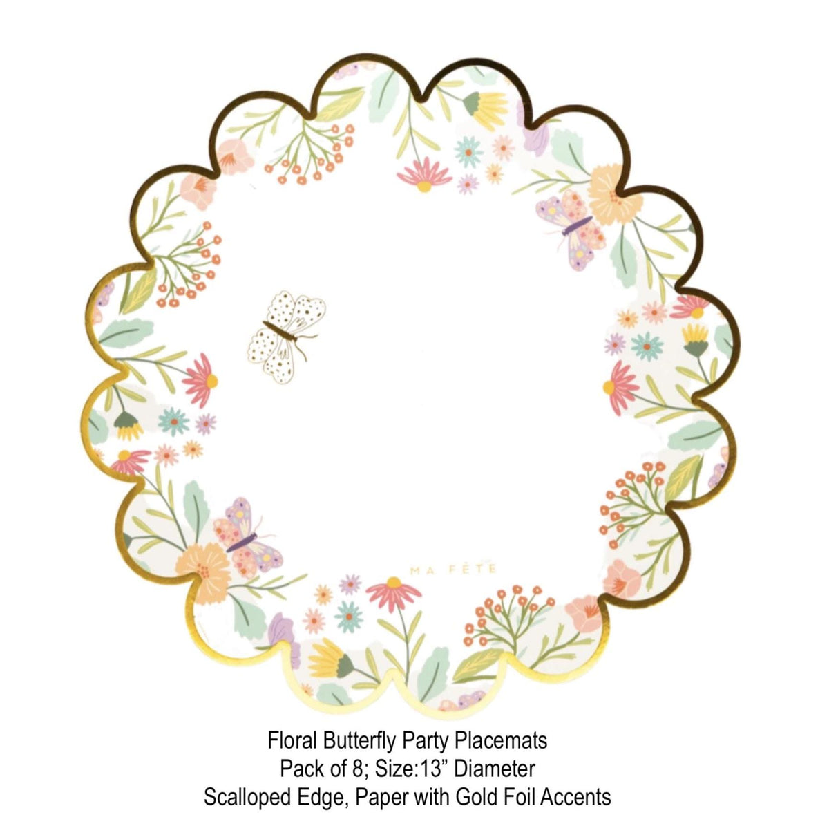 Garden Party Floral Placemats 8ct - Stesha Party