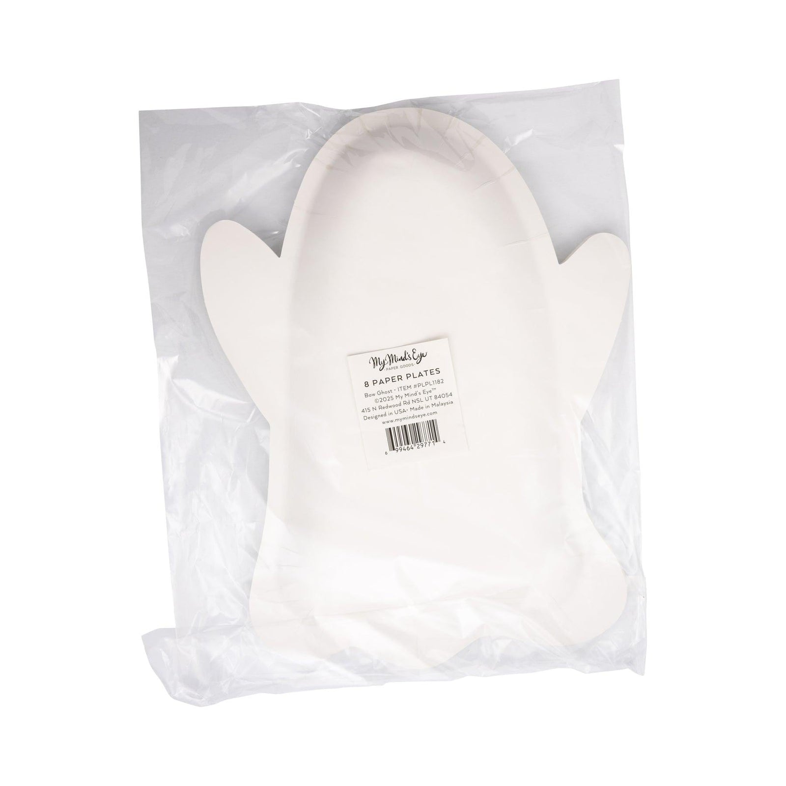 Ghost Shaped Party Plates 8ct - Stesha Party
