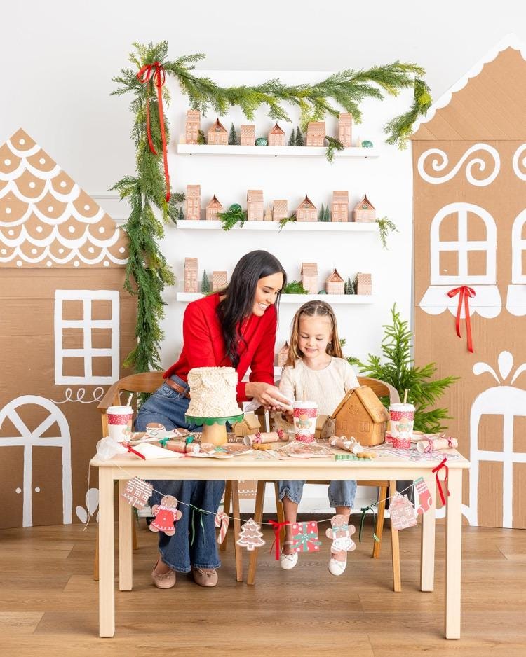 Gingerbread Banner Christmas Garland 5ft - Stesha Party